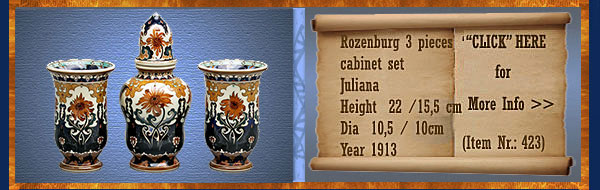Nr.: 423, sale of a Rozenburg Juliana cabinet set 